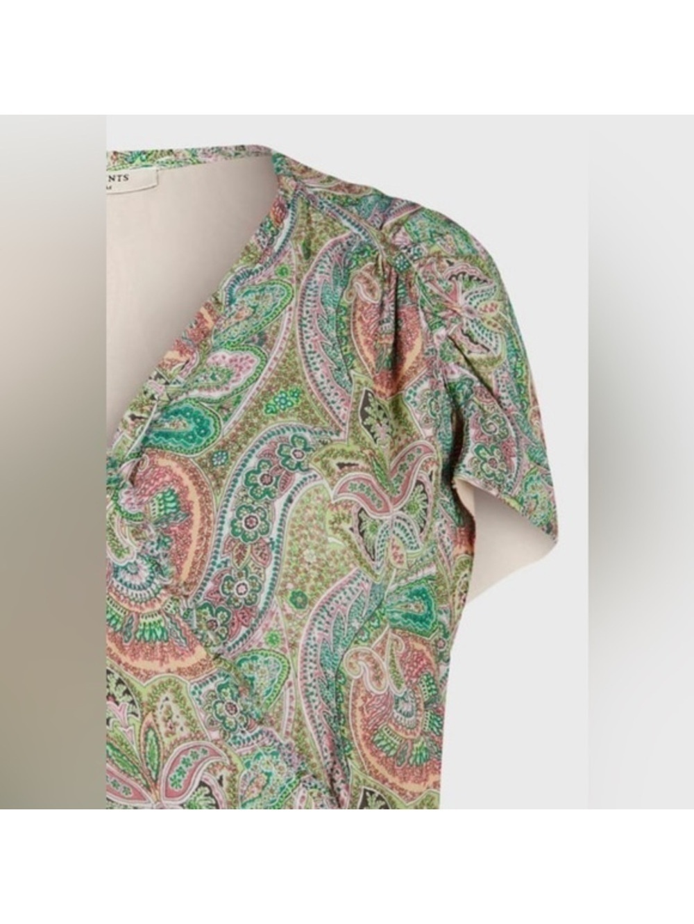 4 All Saints Zini Shahmina Green Dress - Picture 9 of 14